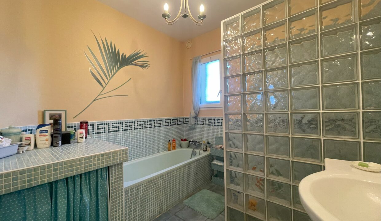 Pernes-les-Fontaines villa avec piscine salle de bain douche baignoire